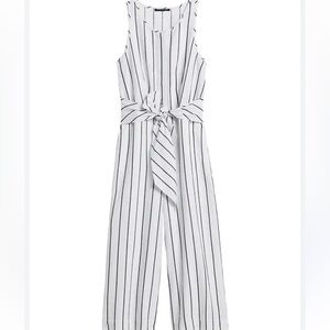 Striped White Jumpsuit